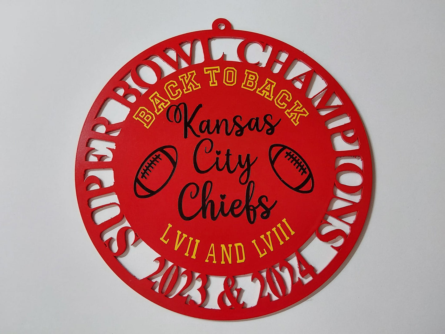 Kansas City Chiefs Superbowl 58 Keepsake Pendant